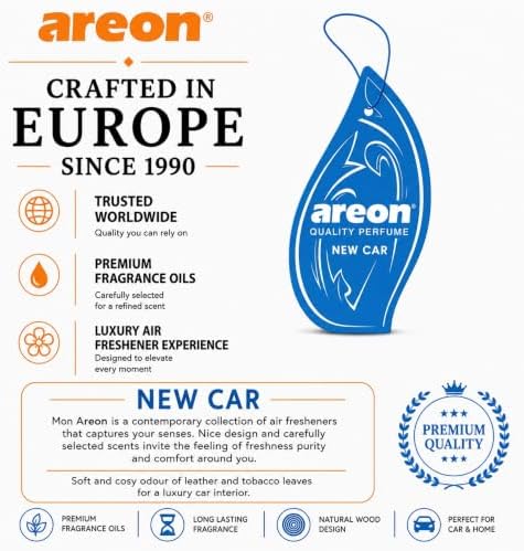 AREON MON MA27 Hanging Best Car Air Freshener New Car Scent, Paper Hanging Ornaments, Long Lasting Scent for Car or Home 12 Pack - Image 6