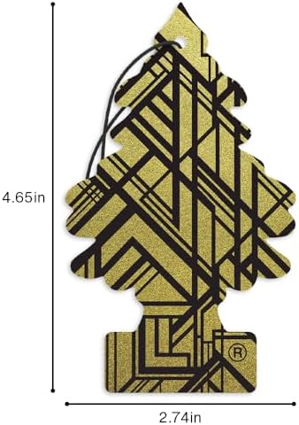 LITTLE TREES Car Air Freshener | Hanging Tree Provides Long Lasting Scent for Auto and Home | 24 Air Fresheners |Gold - Image 6
