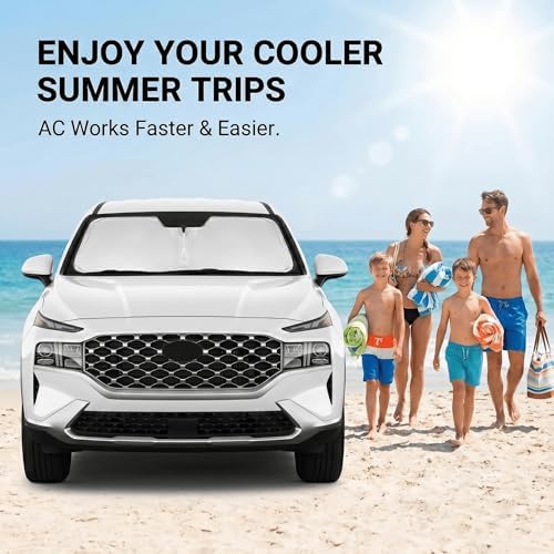 for 2019-2023 Hyundai Santa Fe Windshield Sun Shade, Custom Fit Front Window Sun Visor, Foldable UV Rays Blocker, Car Accessories - Image 4