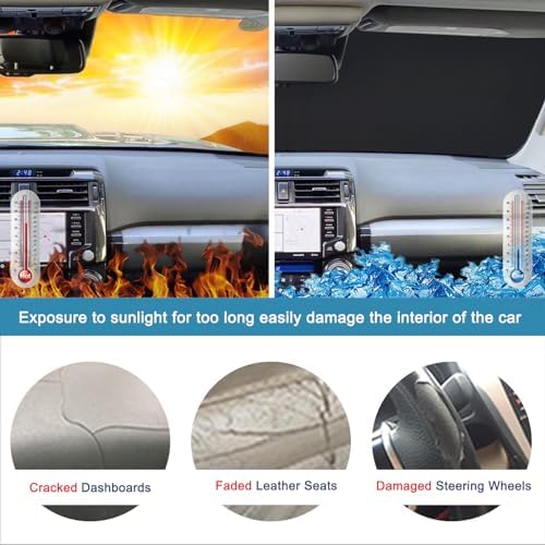 Windshield Sun Shade for Toyota 4runner 2010-2024 Foldable - Image 2