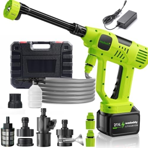 Cordless Car Washer, 1100PSI, Portable Cleaning Tool with 6-in-1 Nozzle by Unknown