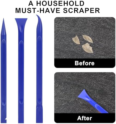 Car Crevice Cleaning Tool, 9 Pieces No-Scratch Plastic Scraper Tool for Tight Spaces, Multi-Use Small Paint Scraper Tool Sticker Remover for Kitchen, Crevices, Food, Paint, Labels, Oil Stains, Dirt - Image 6