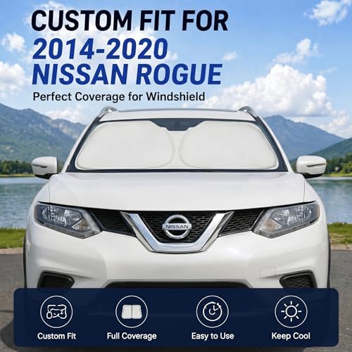 Windshield Sun Shade Sunshade for Nissan Rogue 2014-2020 - Image 2