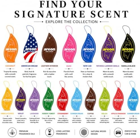 AREON MON MA28 Hanging Best Car Air Freshener Watermelon Scent, Paper Hanging Ornaments, Long Lasting Scent for Car or Home 12 Pack - Image 7