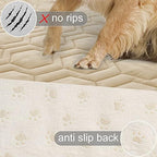 Waterproof Blanket Couch Cover for Dogs Non-Slip Pet Sofa Protector | Tcksstex Non-slip waterproof couch cover scratch resistant machine washable protects sofa bed car (68x82- Beige) - Image 3