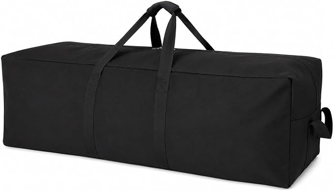 DoYiKe Extra Large Canvas Travel Duffle Bag Heavy Duty, Sports Duffel Military Camping Tent Storage 150L Black by DoYiKe