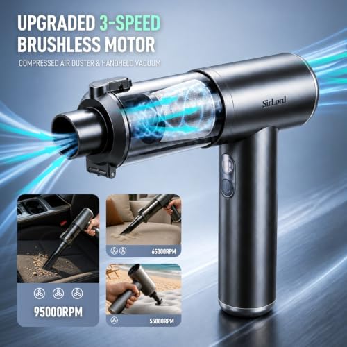SirLord Portable Handheld Car Vacuum, 22000Pa Strong Suction for Car - Image 4