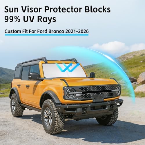 Windshield Sun Shade for Ford Bronco 2 Door 4 Door 2021-2026 Sunshade - Image 2