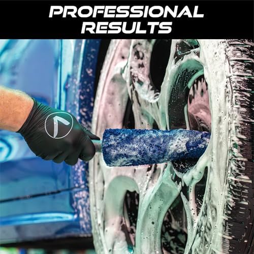 VIKING Microfiber Wheel Cleaning Brush for Car Detailing, Metal Free Design - Image 2
