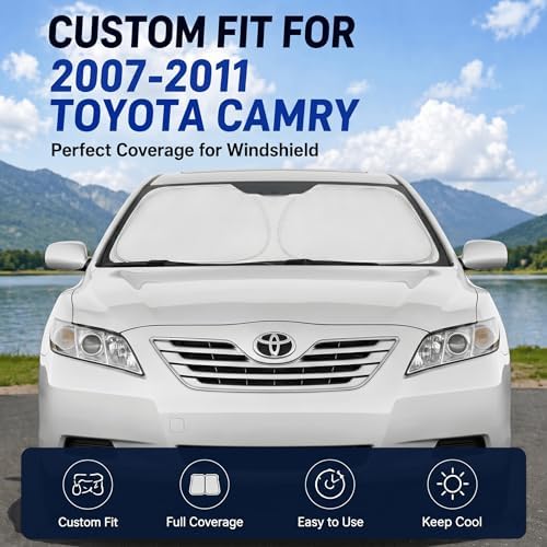 Windshield Sun Shade Sunshade for Toyota Camry 2007-2011 - Image 2
