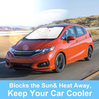 TINGLU Sun Shade for Honda Fit 2015-2020 Accessories Windshield Sun Shade Window Shade UV Rays Protection Sun Visor Cover with Steering Wheel Sunshade Storage Bag - Image 5