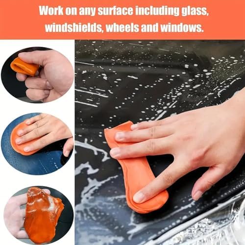 IPELY 4 Pack 100g Car Clay Bar Premium Grade, Orange Auto Detailing Magic Clay Bar Cleaner for Car Wash Car Detailing Clean Orange - Image 4