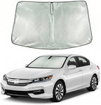 Windshield Sun Shade Custom Fit for 2013-2017 Honda Accord, Advanced Diamond-Patterned Heat Shield to Block UV Rays, Foldable Auto Window Visor, Precise Mirror Cutout by Giselia