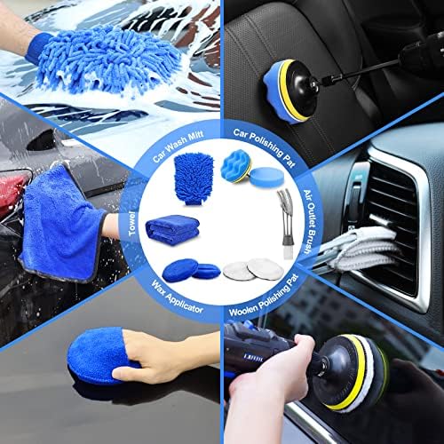TTRCB 27Pcs Car Detailing Kit, Car Cleaning Kit, Car Detailing Brush Set, Drill Brush Set, Car Detailing Brushes, Car Wash Kit, Car Accessories, Car Cleaning Supplies for Interior, Exterior, Wheels - Image 6