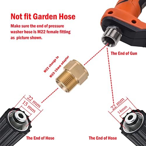 FIXFANS Pressure Washer Gun Kit, 5000PSI Power Washer Handle Gun with Wand - Image 5