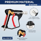 Short Pressure Washer Gun with 1/4" QC,with 5 Spray Nozzle Tips - Image 3