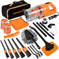 Car Cleaning Kit, Orange 17pcs Car Interior Detailing Kit with High Power Handheld Vacuum, Detailing Brush Set, Windshield Cleaner, Cleaning Gel, Complete Auto Accessories for Women Men Teens by Viewsun