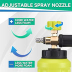M MINGLE Pressure Washer Gun with Foam Cannon, 64 Fl Oz Car Wash Soap - Image 5
