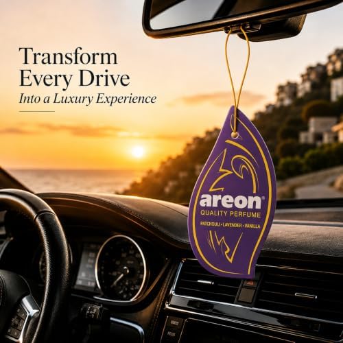 AREON MON Patchouli Lavender Vanilla Scent Hanging Car Air Freshener 12 PCS - Image 2