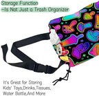 Bright Mushrooms Car Garbage Bag,Colorful Mushroom Waterproof Small Car Trash Bag Hanging Back of Seat,Drawstring Hanging Car Trash Bag with Adjustable Buckle for Car Accessories - Image 4