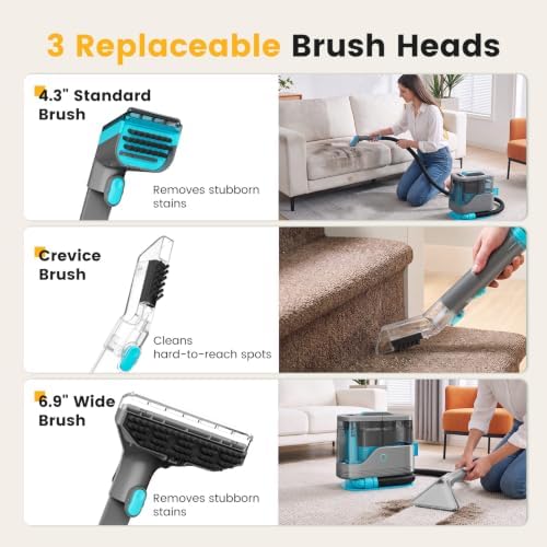 NEWBULIG Carpet and Upholstery Cleaner Machine Portable Carpet Shampooer - Image 4