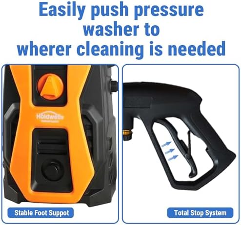 HoldwellS 2026 New Mini P*ressure Washer 1700 MAX PSI, w/Trigger Spray Gun - Image 4