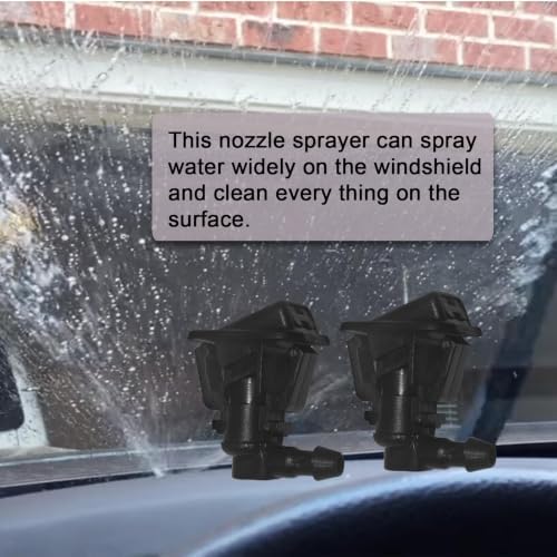 Front Windshield Washer Nozzle Kit fit for 2013-2019 Wrangler JK JKU, 2013-2017 Jeep Wrangler Replaces 68197414AB, 68164356AB, 68197414AA Wiper Washer Nozzle Spray Jet - Image 3