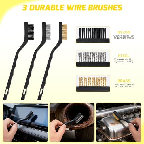 Nilight 52PCS Car Detailing Kit for Interior Exterior Car Care, Yellow - Image 4