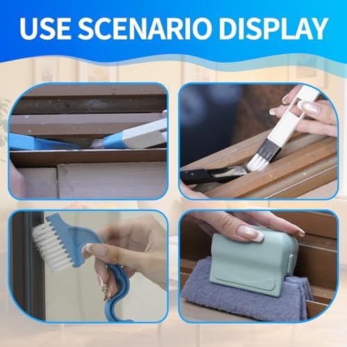 Window Track Cleaner, 13-Piece Sill and Crevice Cleaning Brush Kit - Image 4