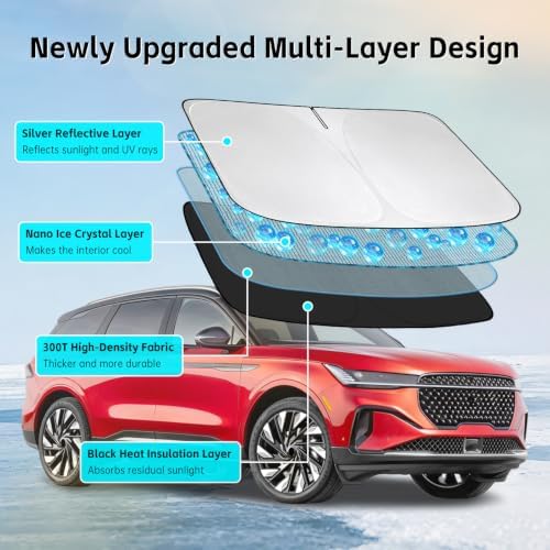 Windshield Sun Shade for Lincoln Nautilus 2024-2026 Sunshade - Image 3