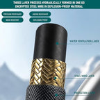 Hourleey Kink Resistant Pressure Washer Hose 100FT, High Tensile Wire Power Washer Hose with 3/8 Inch Quick Connect, 4000 PSI - Image 3