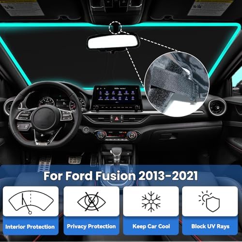 Windshield Sun Shade for Ford Fusion 2013-2021 - Image 2