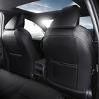 CocheFamilia Custom Fit Corolla Car Seat Covers for Select Toyota Corolla 2023 2024 2025 Hybird SE & 2023 2024 Hybird Nightshade - Full Set,Leather(Black) - Image 2