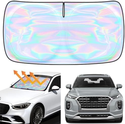 Windshield Sun Shade for Hyundai Palisade 2020-2025 2026-4 Layers Sunshade Compatible with Hyundai Palisade Foldable Front Window Sunshade Sun Visor Protector Block UV Rays Keep Your Car Cooler by Unknown