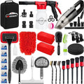 42Pcs Car Wash Cleaning Kit with Foam Gun Sprayer Detailing Brushes Car Vacuum Windshield Cleaning Tool Tire Brush Towels Complete Interior Exterior Detailing Set for Car by GPUSFAK