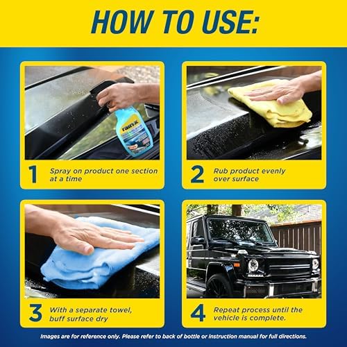 Rain-X 620143 Waterless Car Wash and Rain Repellent, 23 fl. oz. Rinseless Cleaner Spray for a Spot Free Finish, Perfect for Quick and Easy Detailing. Premium No Rinse for on the go Washing - Image 4