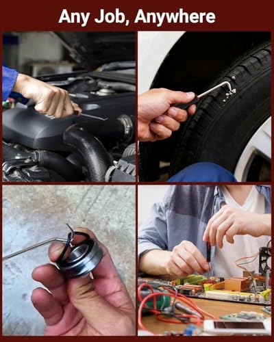 4-Piece Hook and Pick Set, Precision Automotive Pick Tool & O Ring Pick Set with Comfort Grip & Anti-Slip Shaft for Oil Seal, Gasket Removal, and Electronic Repair - Image 6