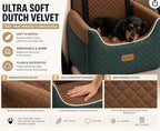 ALL GOOD PET SUPPLIES Dog Car Seat for Small/Medium Dogs Under 35lbs | Soft Memory Foam Booster Car Seat with Detachable Washable Cover and Cushion, Puppy Dog Bed - Image 2