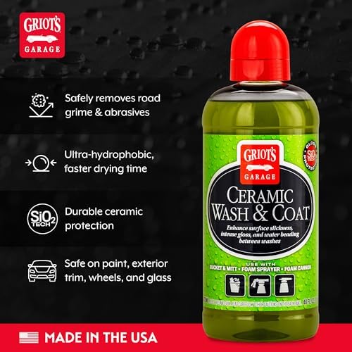 Griot's Garage Ceramic Wash and Coat for All Car Exterior Surfaces, Lubricant Rich, Provides Durable Car Paint Protection, 10885, 48oz - Image 3
