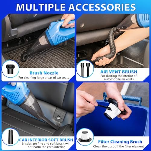 THINKWORK Car Cleaning Kit with Vacuum,Deep Cleaning for Interior Detailing - Image 5