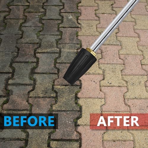 Turbo Pressure Washer Nozzle 4500 PSI, 1/4 Inch Quick Connect, 360° Rotating Jet, Universal Heavy Duty Power Washer Tip for Deep Cleaning & Tough Grime | 4.0 GPM, 4.0 Orifice - Image 5