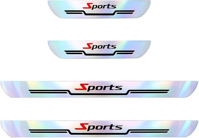 4PCS Car Door Sill Protector, Sport Anti-Slip Vehicle Door Edge Scratch Protection, Self-Adhesive Automotive Entry Guard Decoration Sticker, Universal for SUV RV Truck (White) - Image 7