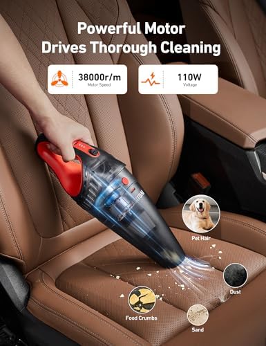 AstroAI V2 Portable Cordless Handheld Car Vacuum,Dual Power-6000mAh &12V DC - Image 2