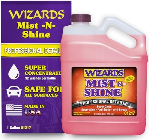 Wizards Mist-N-Shine Quick Detailer Spray - Waterless Wash - 1 Gallon by Wizards