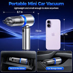 Cordless Mini Car Vacuum Cleaner, Hand Held Portable Vacuum, 21000PA High Power Small Vacuum Cleaner, Compressed Air Duster & Air Blower & Aspiradora para Carro for Car, Home, Office, Pet - Image 7