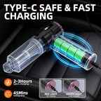 Handheld Vacuum Cleaner Cordless, 23000Pa Powerful Car Mini Vacuum Cleaner, Rechargeable Portable Lightweight dust Catcher for Home Car Carpet Stairs Pet Hair Deep Cleaning（Black-Purple） - Image 6
