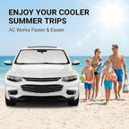 Windshield Sun Shade for Chevy Malibu 2016-2024 2025 Sunshade Front Window Shade Custom Fit Malibu Accessories Sun Visor Foldable Shade Blocks UV Rays Accessories - Image 4