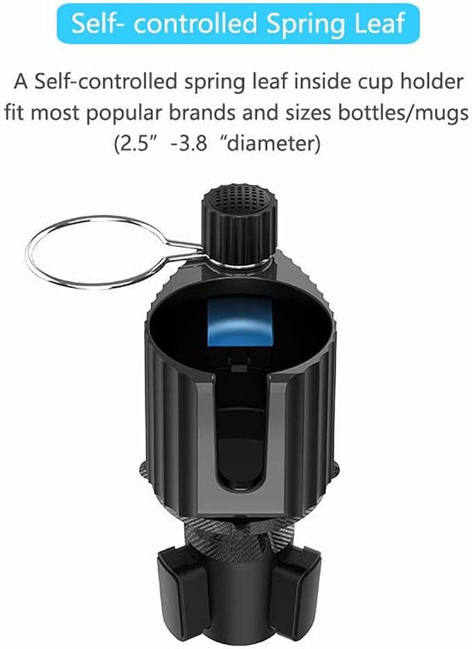 4-in-1 Car Cup Holder Expander Tray,Detachable Car Food Tray Retractable with Dual Cup Holder, Phone Holder, 360°Rotation Adjustable Base, Road Trip Essentials Car Accessories (A01) - Image 6