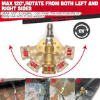 Meteor Blast Pressure Washer Pivoting Coupler, Gutter Cleaner Attachment - Image 2