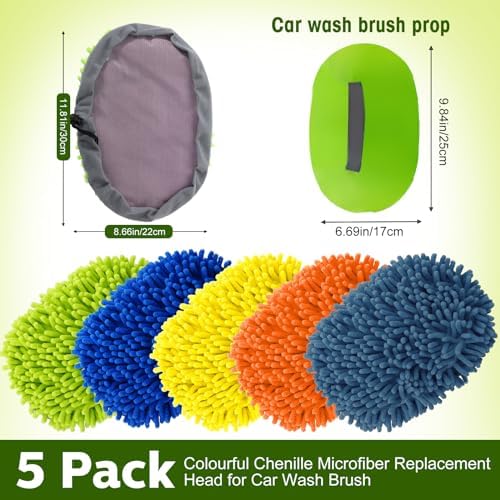 Layhit 5 Pcs Car Wash Mitt Set, Brush Not Included, Multicolor - Image 2